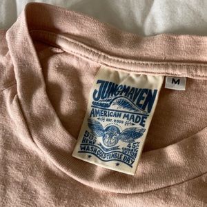 Jungmaven Solid Raglan 3/4 Sleeve Tee, Beige in Women’s Medium